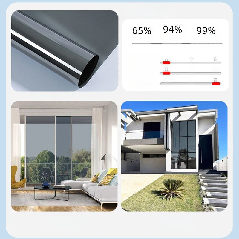 Αντηλιακή μεμβράνη θερμομόνωσης, αυτοκόλλητο γυαλιού παραθύρου, αντιηλιακή, σκίαση μπαλκονιού, μονόδρομη μεμβράνη προστασίας από τον ήλιο