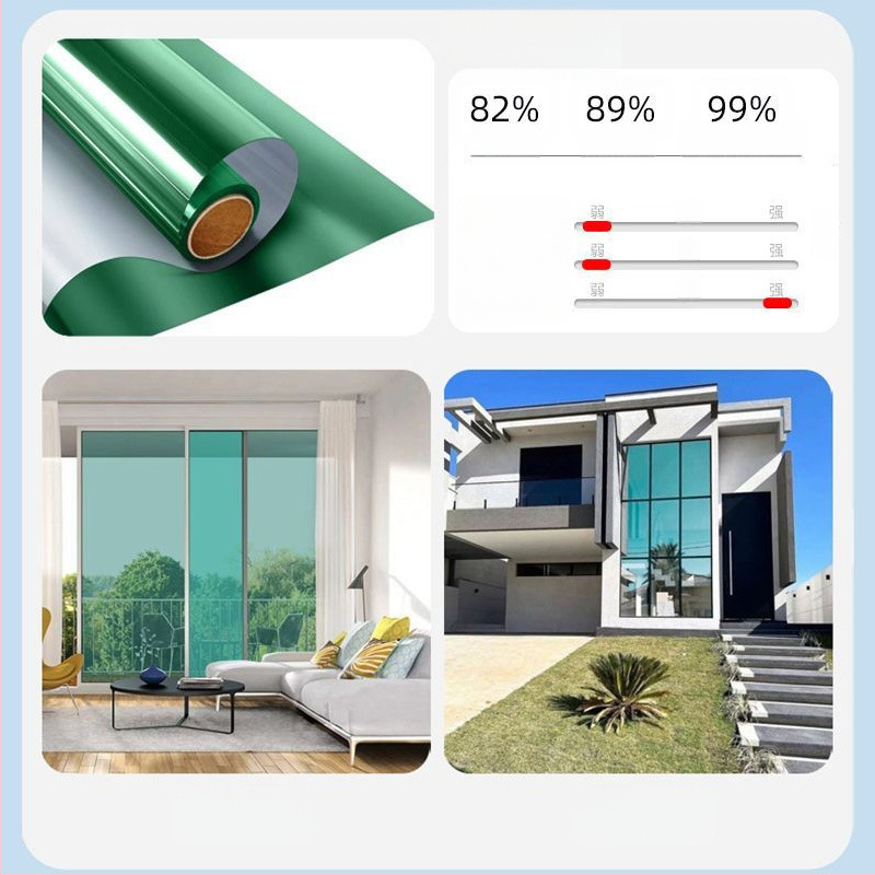 Αντηλιακή μεμβράνη θερμομόνωσης, αυτοκόλλητο γυαλιού παραθύρου, αντιηλιακή, σκίαση μπαλκονιού, μονόδρομη μεμβράνη προστασίας από τον ήλιο