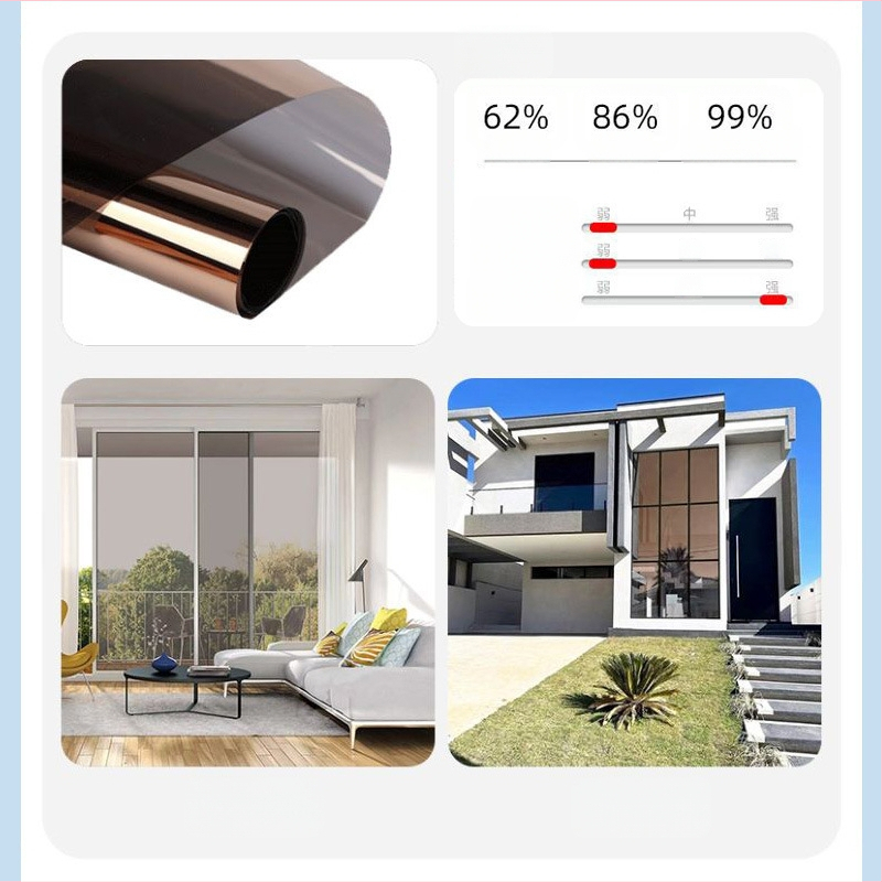 Αντηλιακή μεμβράνη θερμομόνωσης, αυτοκόλλητο γυαλιού παραθύρου, αντιηλιακή, σκίαση μπαλκονιού, μονόδρομη μεμβράνη προστασίας από τον ήλιο