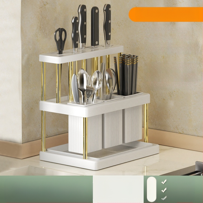 Populaarne noahoidja, söögipulkade toru, multifunktsionaalne köögiriiul, nugade ja kahvlite hoiuriiul