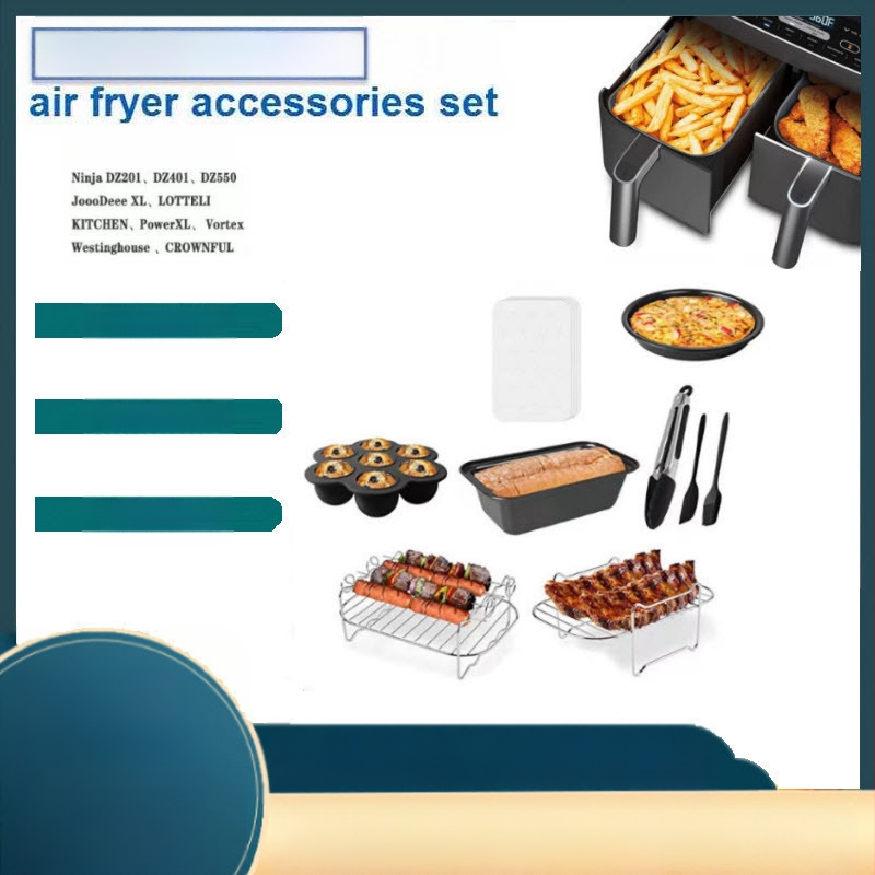 Õhufritüüri tarvikud 9 tk ristkülikukujuline grillirest tusi kast sobib kahekordse poti seeria toodetele piiriüleselt Amazonist