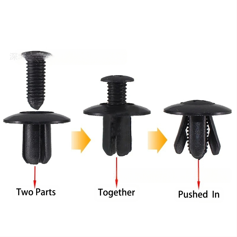 Universāla automašīnas sprādzes salona paneļa bagāžnieka plastmasas izplešanās skrūvju klipsis Fender Fender sprādze