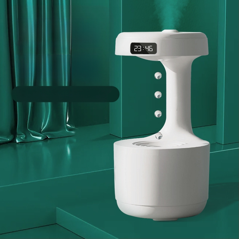 Antigravitációs párásító, nagy kapacitású, otthoni irodai, hálószobai, mini USB asztali, levegő-vízcsepp visszaáramlásos aromaterápiás gép