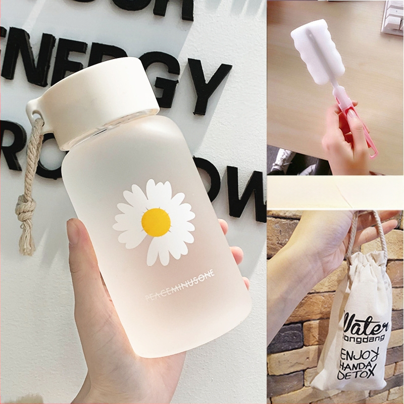 Чаша за вода за жени, матирано стъкло, семпла, свежа, сладка, преносима, креативна, персонализирана, модерна чаша за момиче Мори