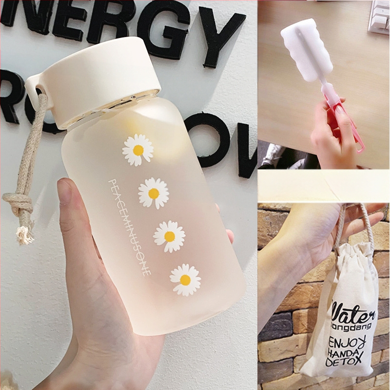 Чаша за вода за жени, матирано стъкло, семпла, свежа, сладка, преносима, креативна, персонализирана, модерна чаша за момиче Мори