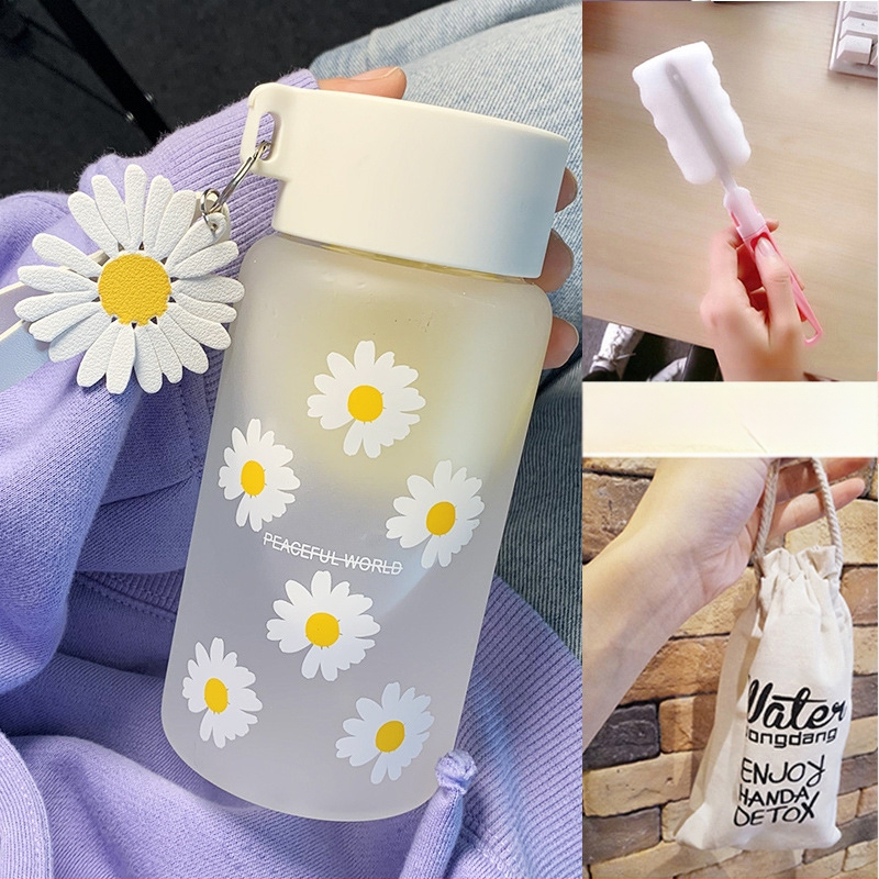 Чаша за вода за жени, матирано стъкло, семпла, свежа, сладка, преносима, креативна, персонализирана, модерна чаша за момиче Мори