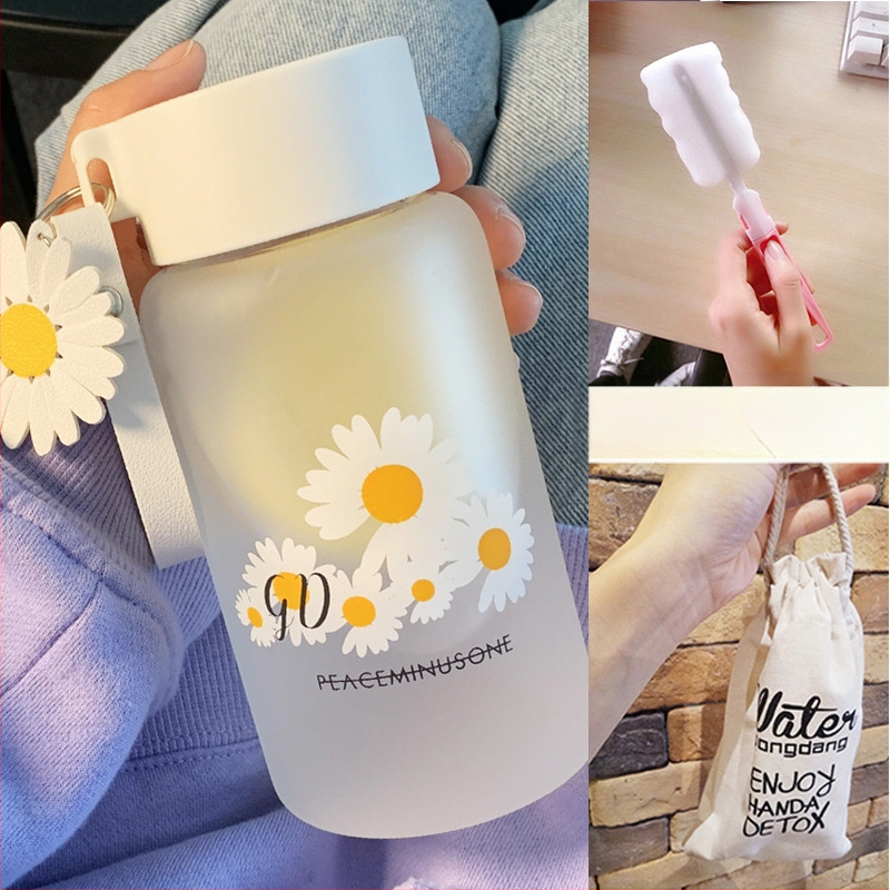 Чаша за вода за жени, матирано стъкло, семпла, свежа, сладка, преносима, креативна, персонализирана, модерна чаша за момиче Мори