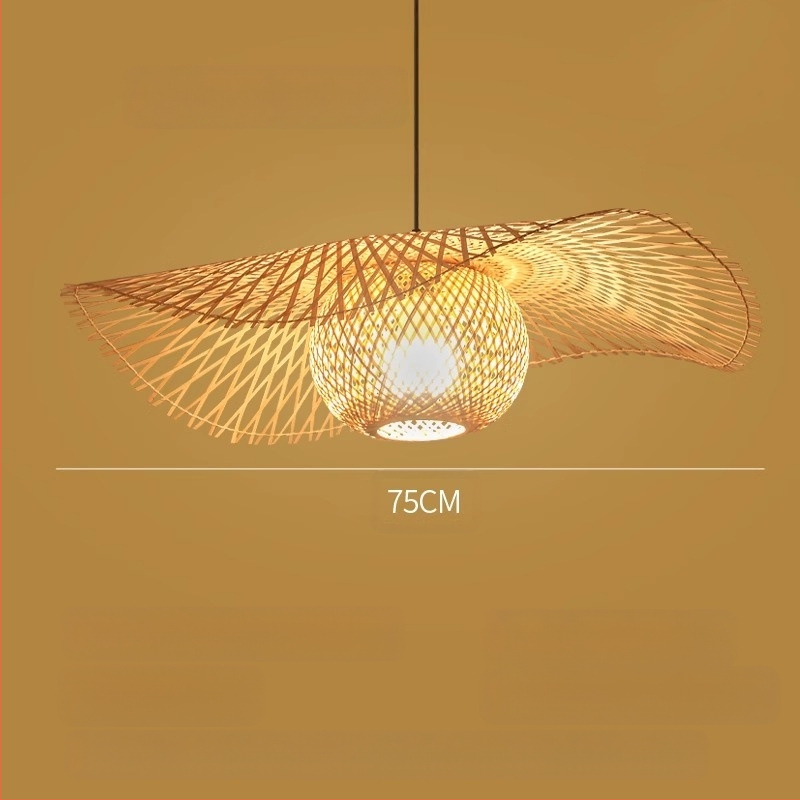 Bambusz csillár, bambusz művészet, zen teaszoba, kínai étterem, otthoni elhelyezés, japán, rattan, lámpa, retró, kreatív, művészet, lámpaernyő