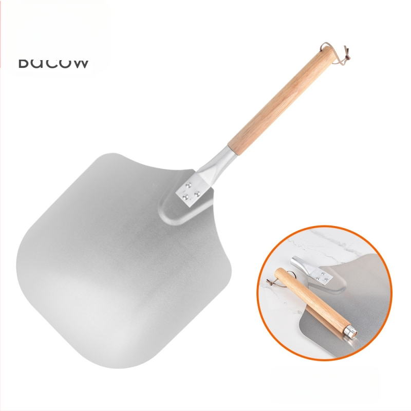 Küpsetusriistad eemaldatava käepidemega spiraalmustriga 12-tolline pitsalabidas alumiiniumist labidas pitsaülekandelabidas puidust käepidemega pitsalabidas