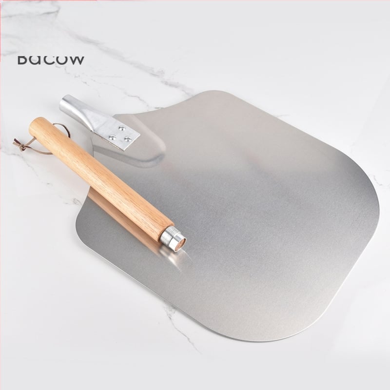 Küpsetusriistad eemaldatava käepidemega spiraalmustriga 12-tolline pitsalabidas alumiiniumist labidas pitsaülekandelabidas puidust käepidemega pitsalabidas