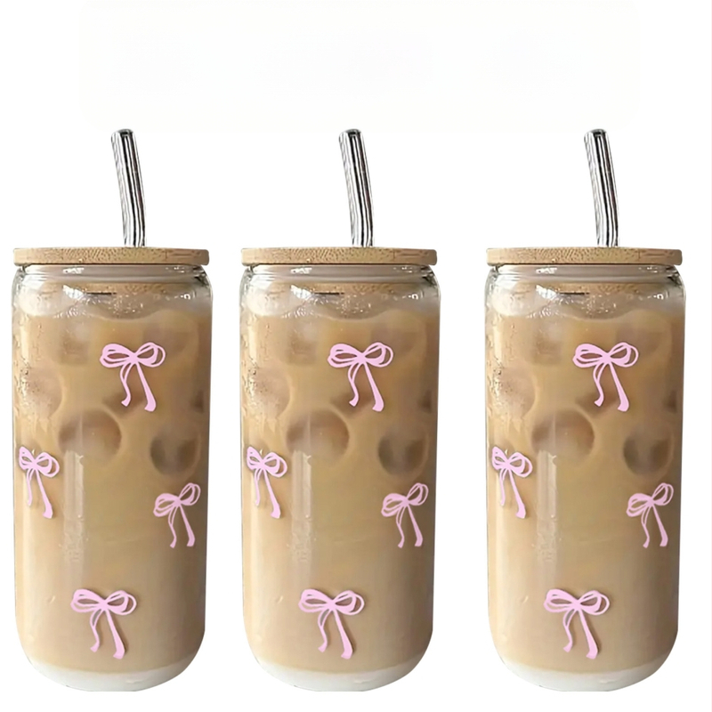 Amazon 16oz íj, nagy boroszilikát üveg UV digitális nyomtatású kóla, nagy kapacitású szalmapohár