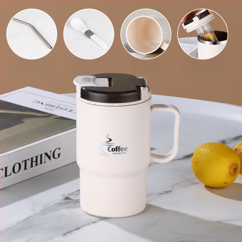 Piiriülene kuummüügis kruus, väärtuslik õlgtass, roostevabast terasest kohvitass, kaasaskantav mugav tee- ja veeeralduskruus