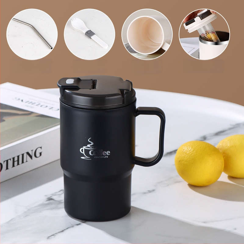 Piiriülene kuummüügis kruus, väärtuslik õlgtass, roostevabast terasest kohvitass, kaasaskantav mugav tee- ja veeeralduskruus