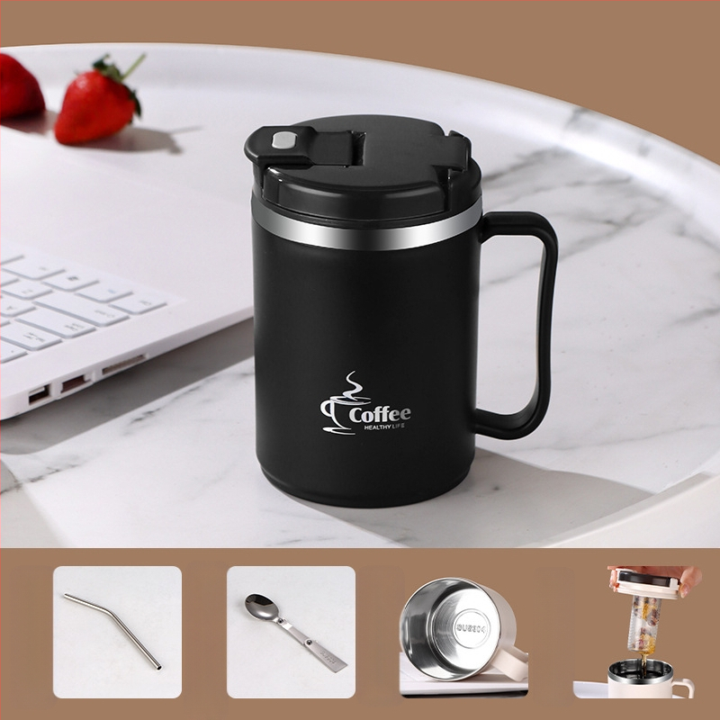 Piiriülene kuummüügis kruus, väärtuslik õlgtass, roostevabast terasest kohvitass, kaasaskantav mugav tee- ja veeeralduskruus