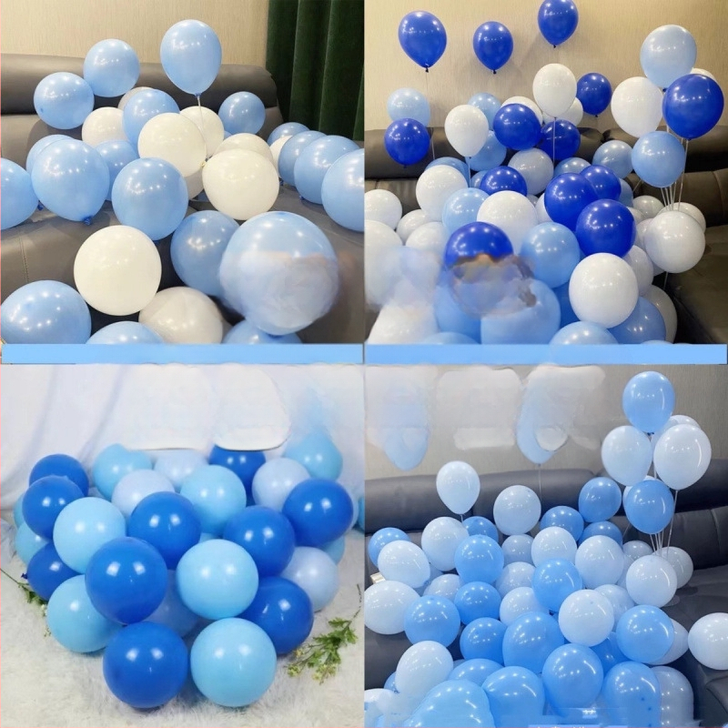 Óceánkék hálóvörös sorozatú lufiárnyalatok Retro kék maka dekoráció születésnapi óvodai ballagási megnyitó dekoráció