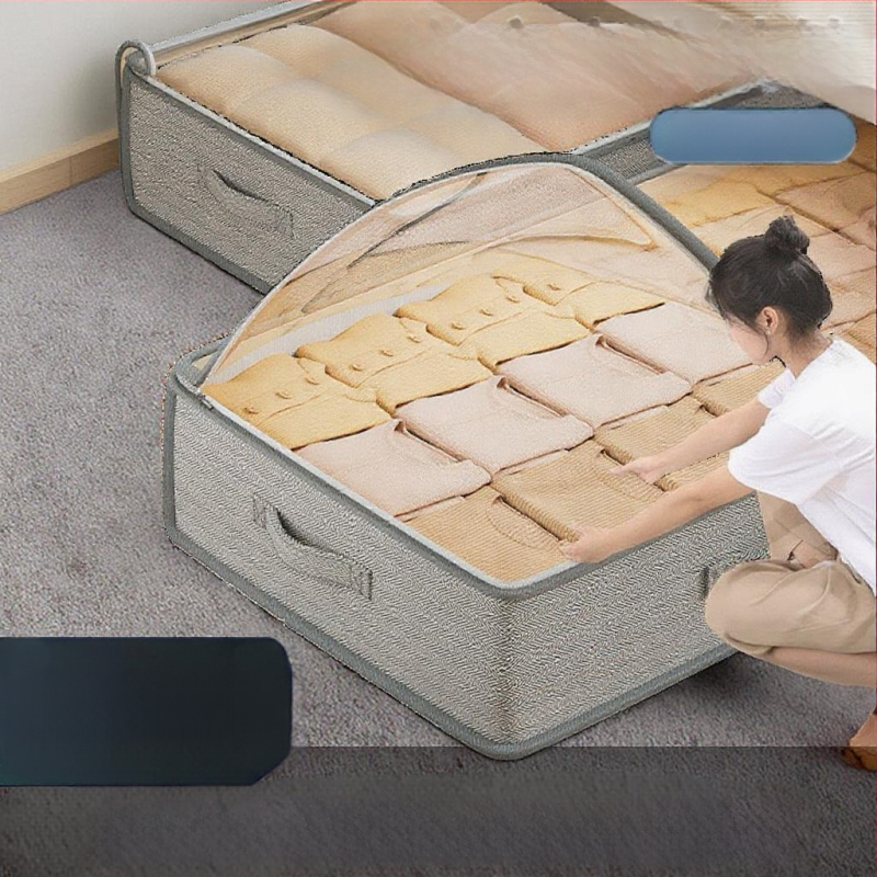 Voodipesukast majapidamisriiete tekkkangast Organker läbipaistev kokkupandav hoiukast voodipesukott