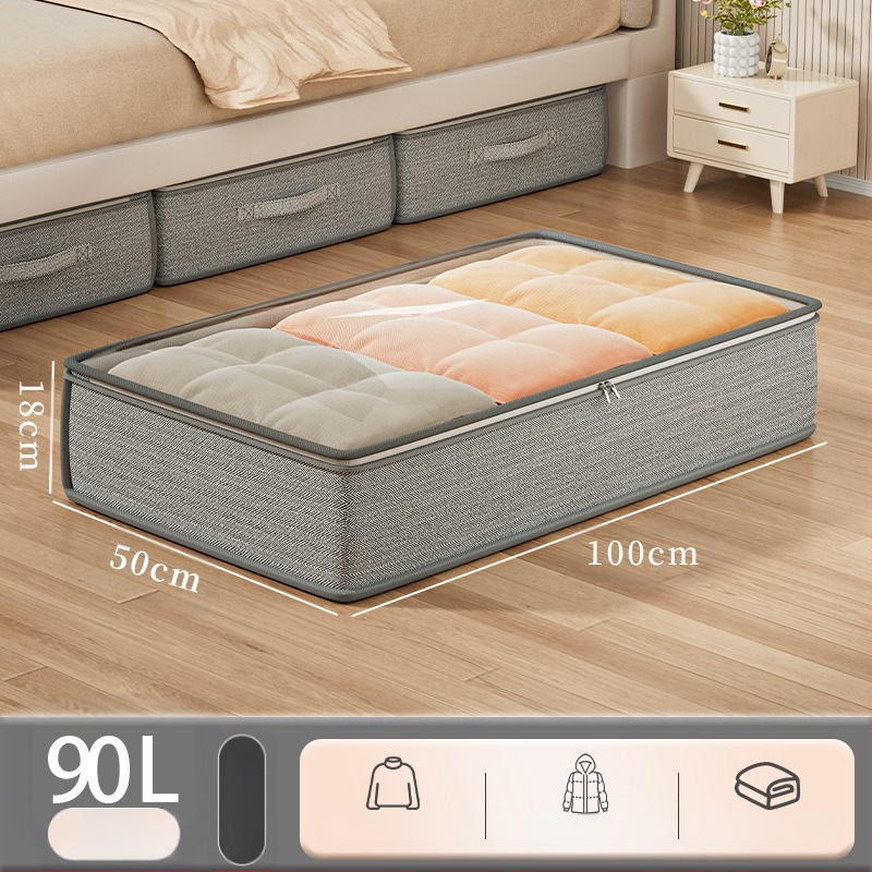 Voodipesukast majapidamisriiete tekkkangast Organker läbipaistev kokkupandav hoiukast voodipesukott