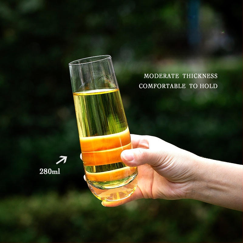 Гореща разпродажба на Amazon, чаша за шампанско без дръжки, тънка чаша за пенливо вино, висококачествена чаша за пенливо вино, бар, коктейлна чаша