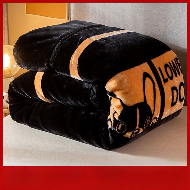 „Lashall“ vilnonė žieminė sutirštinta flanelinė šilta antklodė vienviečiam asmeniui bendrabučio studentui koralų flanelinė