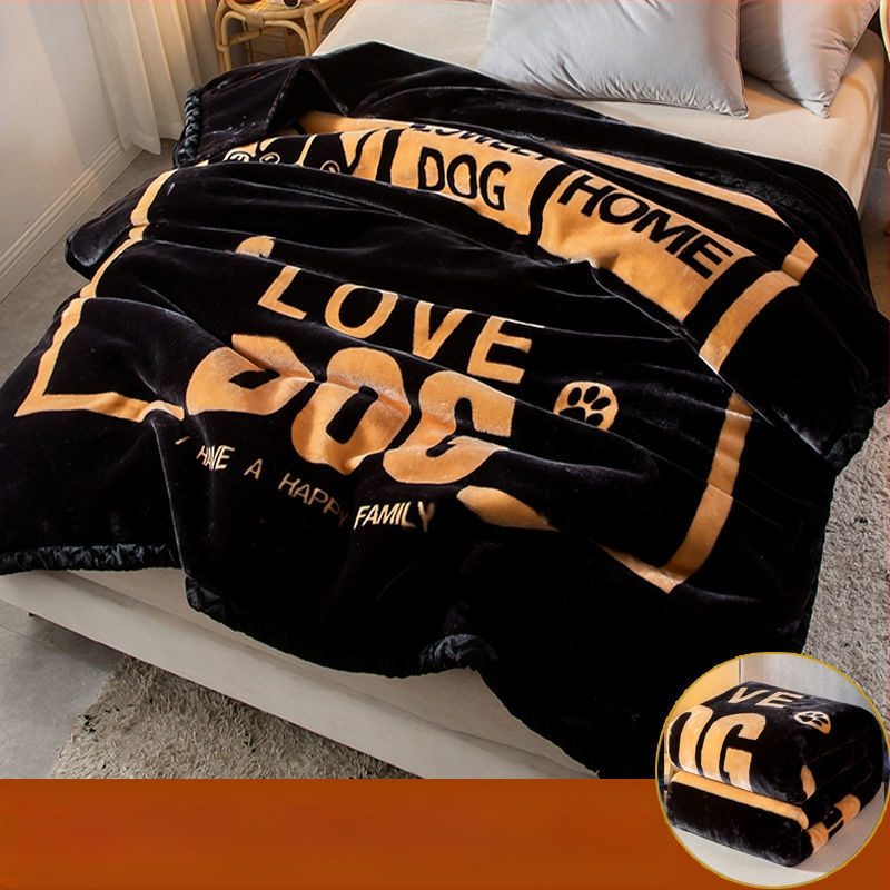 „Lashall“ vilnonė žieminė sutirštinta flanelinė šilta antklodė vienviečiam asmeniui bendrabučio studentui koralų flanelinė