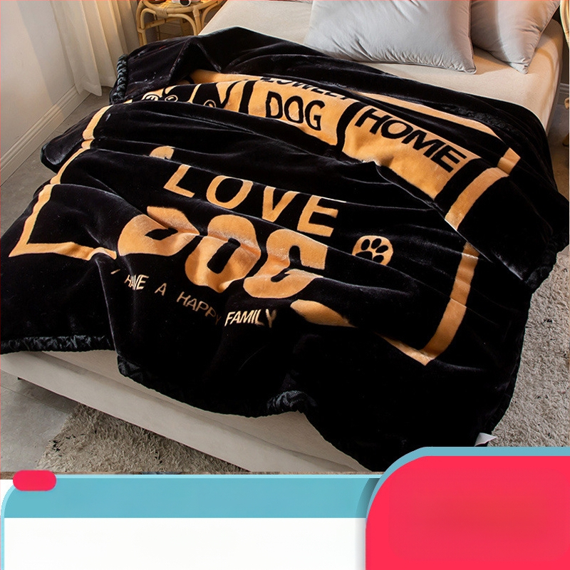 „Lashall“ vilnonė žieminė sutirštinta flanelinė šilta antklodė vienviečiam asmeniui bendrabučio studentui koralų flanelinė