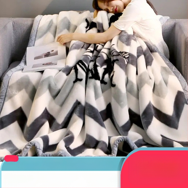 „Lashall“ vilnonė žieminė sutirštinta flanelinė šilta antklodė vienviečiam asmeniui bendrabučio studentui koralų flanelinė