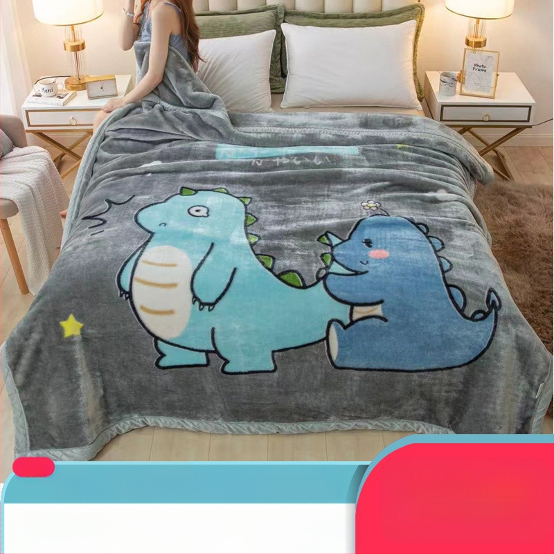 „Lashall“ vilnonė žieminė sutirštinta flanelinė šilta antklodė vienviečiam asmeniui bendrabučio studentui koralų flanelinė