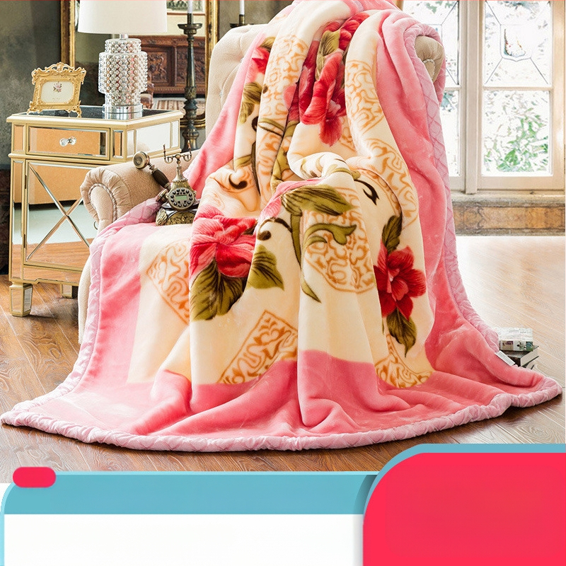 „Lashall“ vilnonė žieminė sutirštinta flanelinė šilta antklodė vienviečiam asmeniui bendrabučio studentui koralų flanelinė