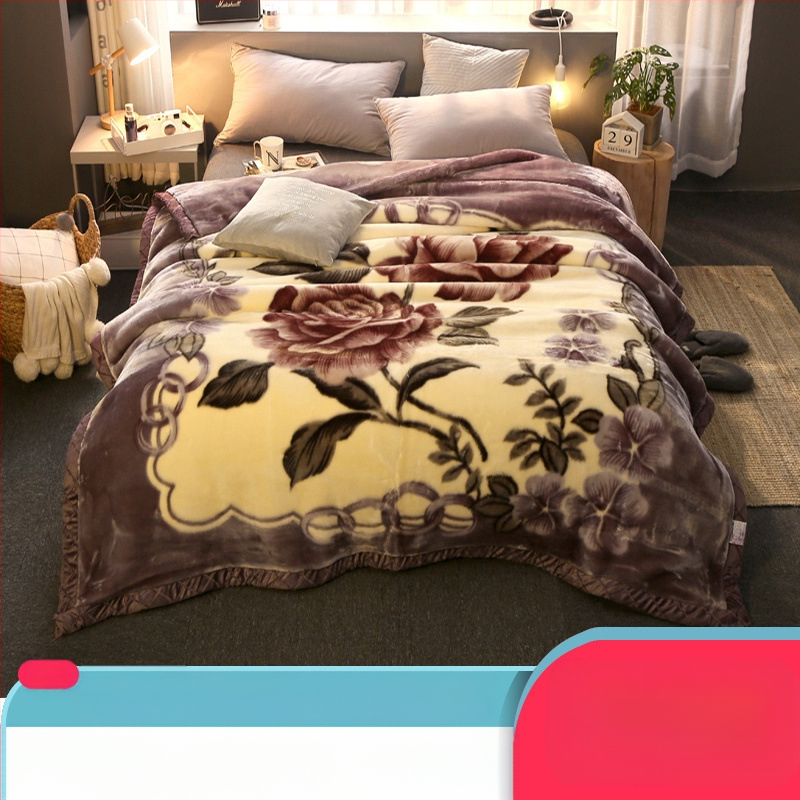 „Lashall“ vilnonė žieminė sutirštinta flanelinė šilta antklodė vienviečiam asmeniui bendrabučio studentui koralų flanelinė