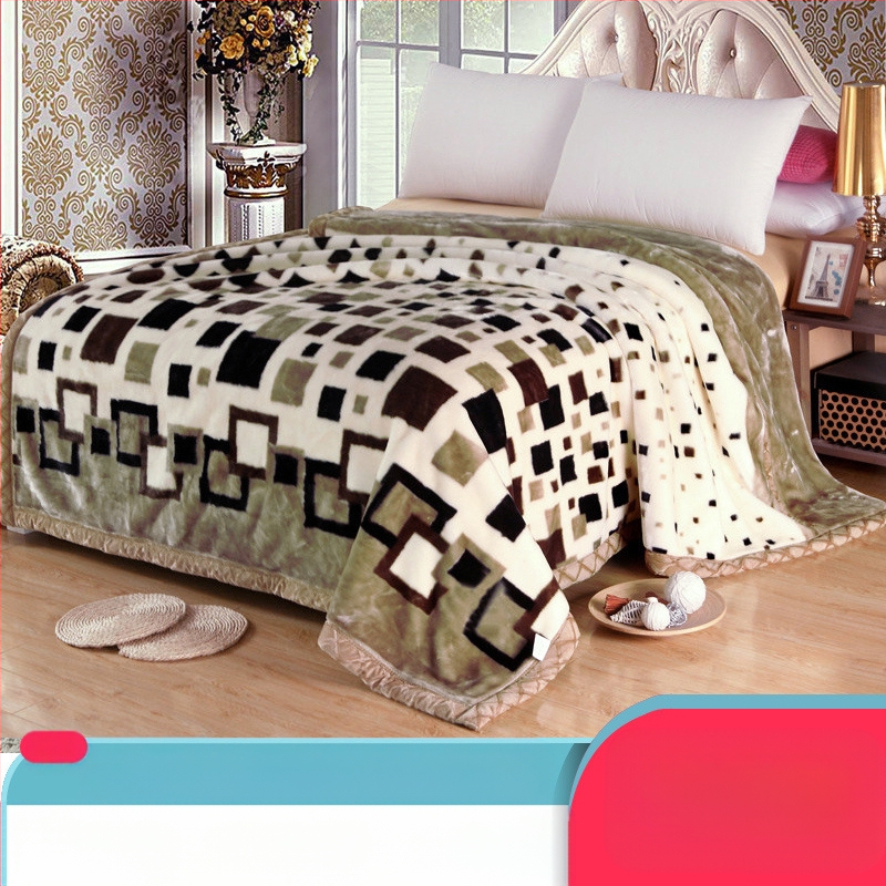 „Lashall“ vilnonė žieminė sutirštinta flanelinė šilta antklodė vienviečiam asmeniui bendrabučio studentui koralų flanelinė