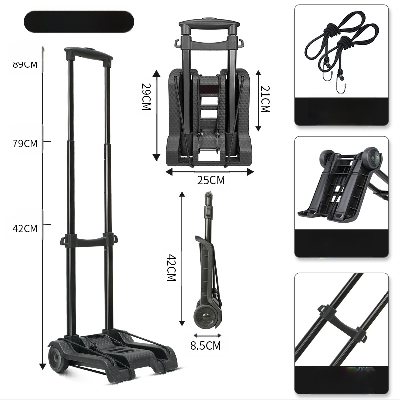 Pažljivo odabrana kolica za kućanstvo, kolica za brzu dostavu, sklopiva prikolica za rukovanje teretom, kolica za kupovinu, kolica za prtljagu