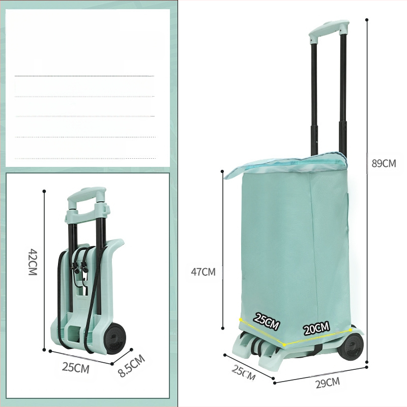 Pažljivo odabrana kolica za kućanstvo, kolica za brzu dostavu, sklopiva prikolica za rukovanje teretom, kolica za kupovinu, kolica za prtljagu