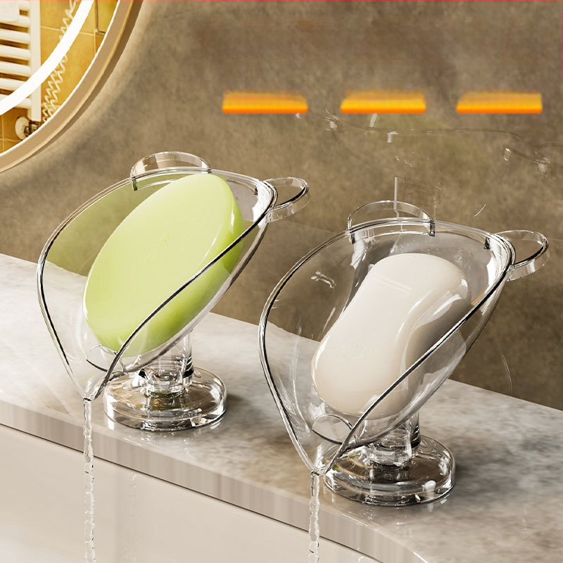 Σαπουνιέρα χωρίς τρυπάνι για πάγκο, οικιακή ελαφριά πολυτελής βεντούζα, σαπουνοθήκη μπάνιου, σαπουνοθήκη μπάνιου, ράφι αποθήκευσης μπάνιου