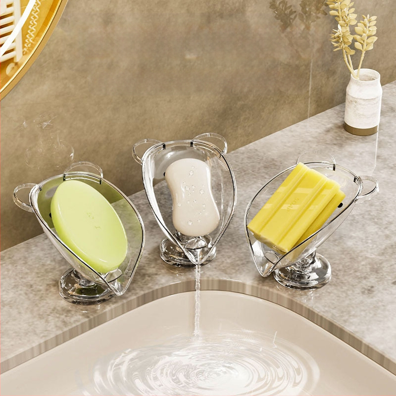 Σαπουνιέρα χωρίς τρυπάνι για πάγκο, οικιακή ελαφριά πολυτελής βεντούζα, σαπουνοθήκη μπάνιου, σαπουνοθήκη μπάνιου, ράφι αποθήκευσης μπάνιου