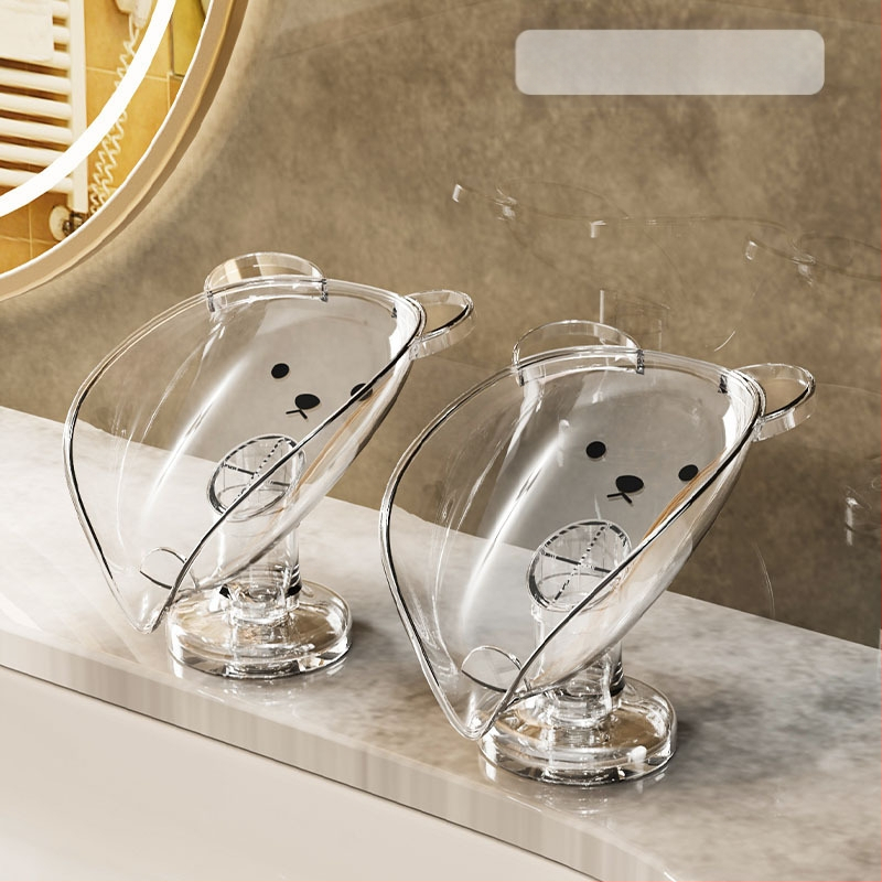 Σαπουνιέρα χωρίς τρυπάνι για πάγκο, οικιακή ελαφριά πολυτελής βεντούζα, σαπουνοθήκη μπάνιου, σαπουνοθήκη μπάνιου, ράφι αποθήκευσης μπάνιου