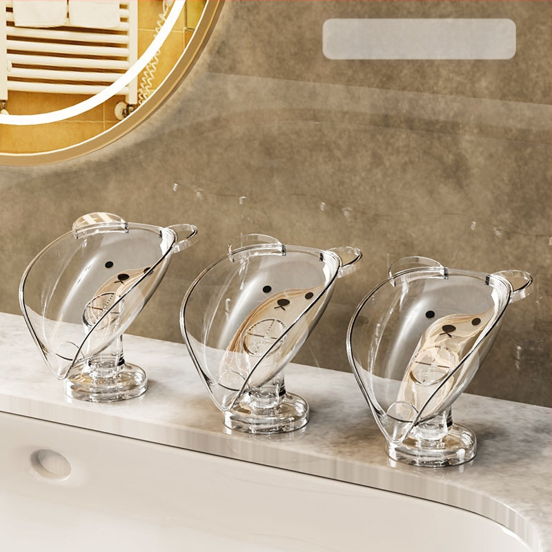 Σαπουνιέρα χωρίς τρυπάνι για πάγκο, οικιακή ελαφριά πολυτελής βεντούζα, σαπουνοθήκη μπάνιου, σαπουνοθήκη μπάνιου, ράφι αποθήκευσης μπάνιου
