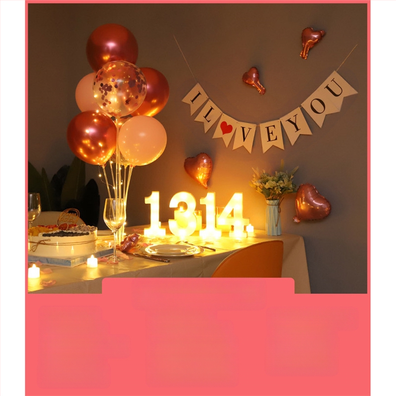 Gimtadienio Qixi atminimo dienos scenos dekoravimas Staigmenos pasiūlymas Meilužio dienos vakarienė žvakių šviesoje Romantiško stalo dekoravimas Plaukiojanti kolona