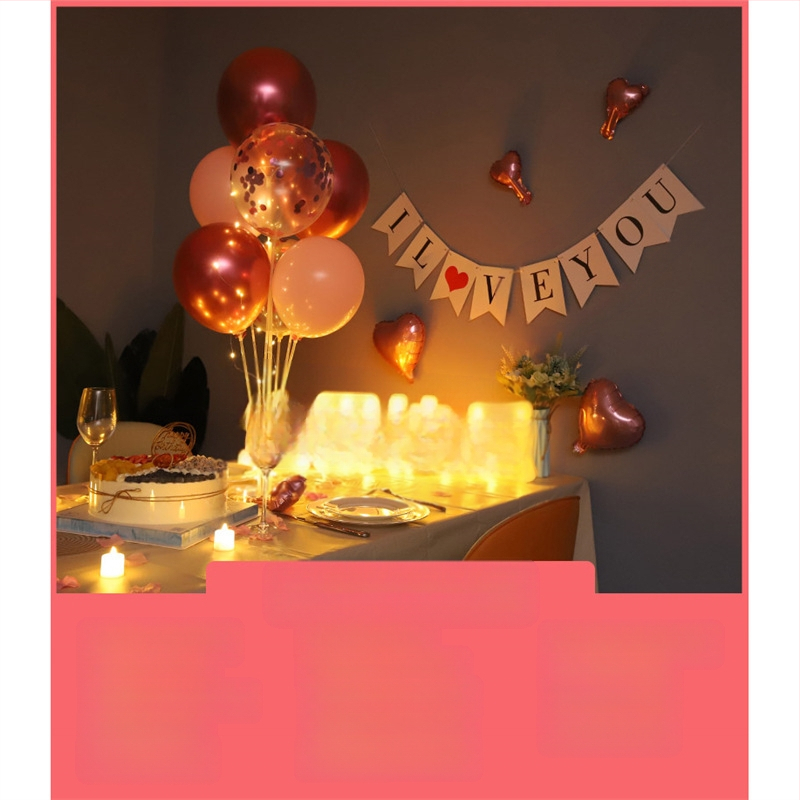Gimtadienio Qixi atminimo dienos scenos dekoravimas Staigmenos pasiūlymas Meilužio dienos vakarienė žvakių šviesoje Romantiško stalo dekoravimas Plaukiojanti kolona