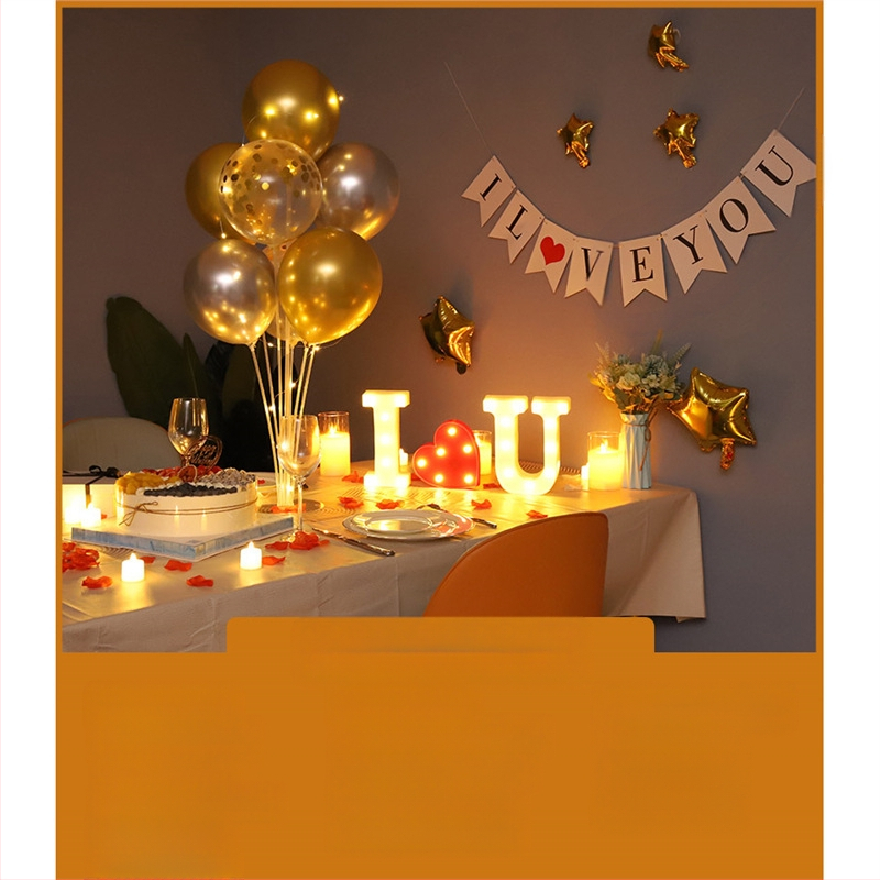 Gimtadienio Qixi atminimo dienos scenos dekoravimas Staigmenos pasiūlymas Meilužio dienos vakarienė žvakių šviesoje Romantiško stalo dekoravimas Plaukiojanti kolona