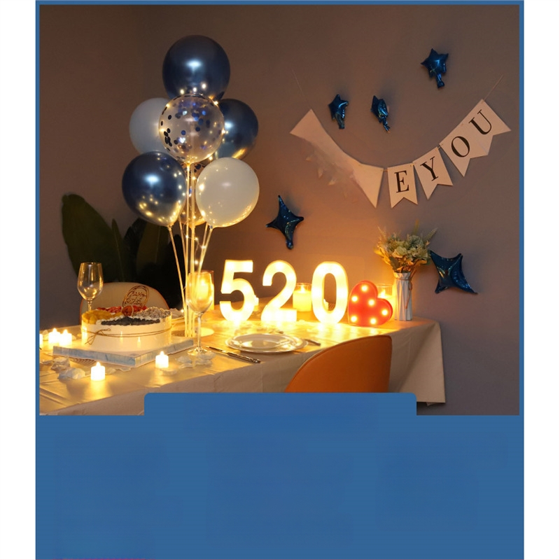 Gimtadienio Qixi atminimo dienos scenos dekoravimas Staigmenos pasiūlymas Meilužio dienos vakarienė žvakių šviesoje Romantiško stalo dekoravimas Plaukiojanti kolona