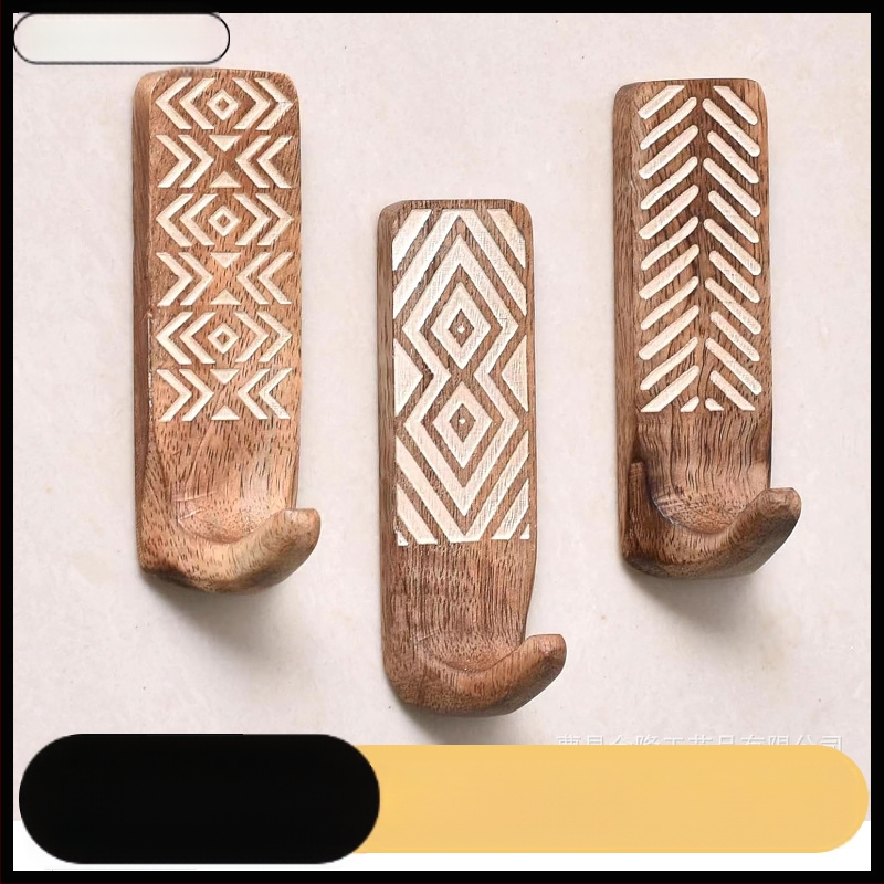 Masivna drvena kuka, drveni zidni stalak za pohranu, kućna kuka za vrata, veranda, spavaća soba, ukrasna kapuljača, vješalica za ključeve