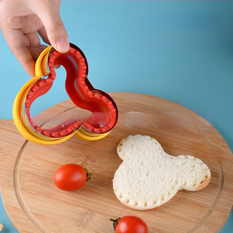 Taskuvõileiva lõikevorm võileiva-leiva vorm röstsaia küpsise vorm puu- ja köögivilja lõikenuga reljeefvormi komplekt