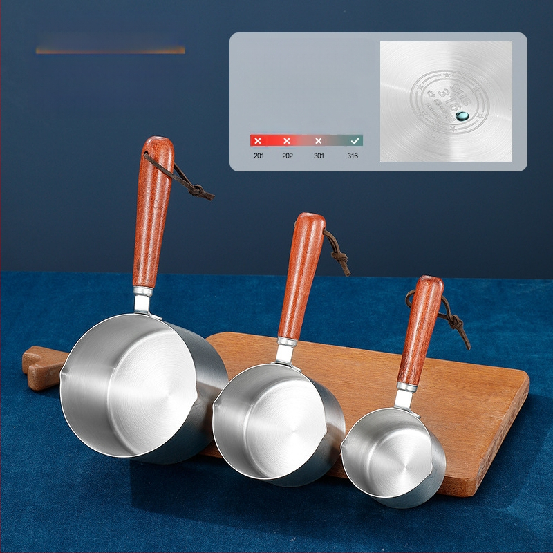 316 nerūdijančio plieno aliejaus purslų puodas buitiniam papildomam maisto pieno puodui virtuvėje karšto aliejaus puodas aliejui virti mini aliejaus purslų puodas