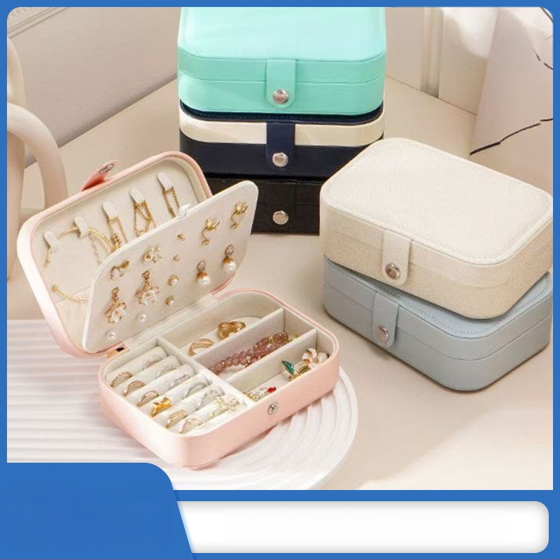Преносима кутия за бижута, голям капацитет, многофункционална в европейски стил за пръстени, колиета, обеци, дамска кутия за съхранение на бижута