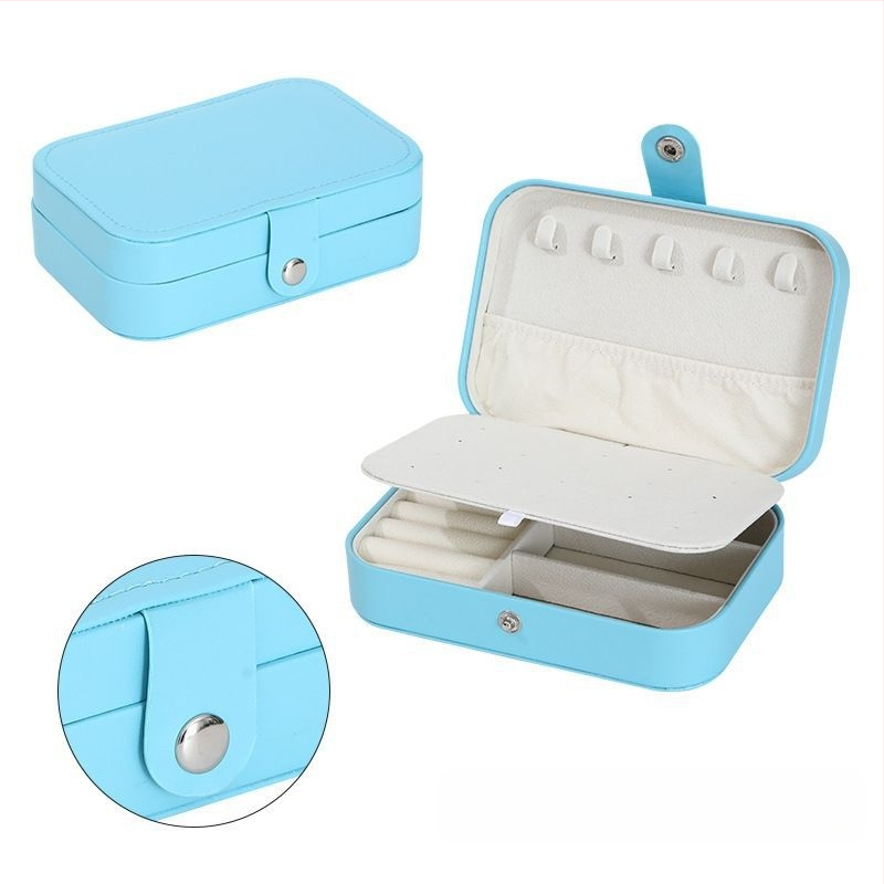 Преносима кутия за бижута, голям капацитет, многофункционална в европейски стил за пръстени, колиета, обеци, дамска кутия за съхранение на бижута