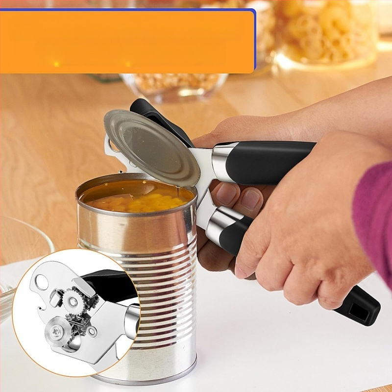 Amazon отварачка за консерви от неръждаема стомана за домашна кухня, мощна отварачка за капачки, отварачка за бутилки, спестяваща труд, нож за отварачка за консерви