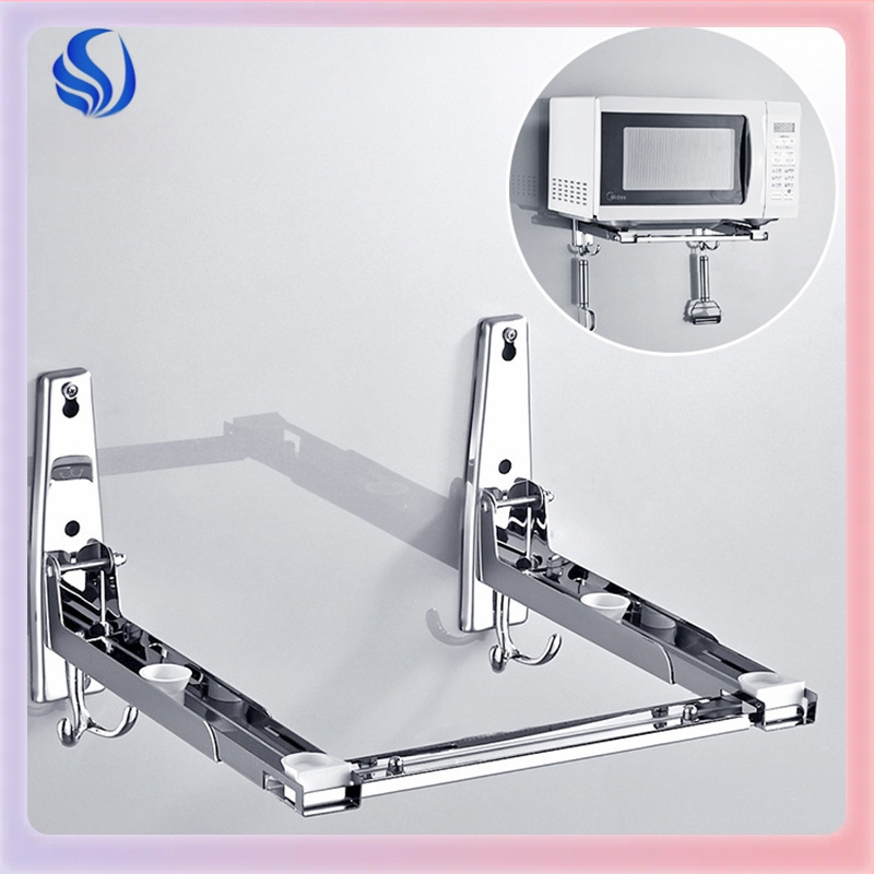 ✅ Prie sienos tvirtinamas virtuvės laikymo stovas su ištraukiamu laikikliu, storintas orkaitės stovas, 304 nerūdijančio plieno mikrobangų krosnelės stovas