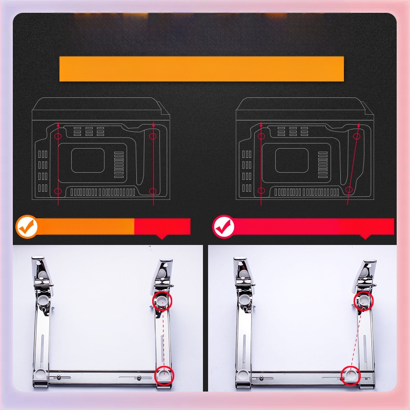 ✅ Prie sienos tvirtinamas virtuvės laikymo stovas su ištraukiamu laikikliu, storintas orkaitės stovas, 304 nerūdijančio plieno mikrobangų krosnelės stovas