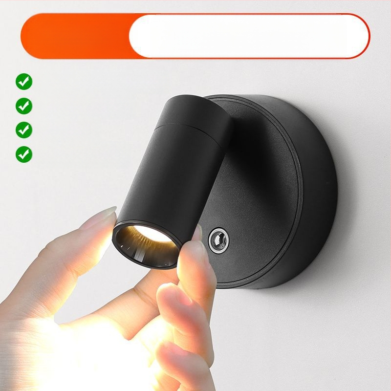Juhtmevaba laetav seinalamp, juhtmevaba magnetiline tõmbelamp, öölamp, magamistoa voodiäärne lugemislamp, atmosfäärilamp, seinale paigaldatav pesulamp