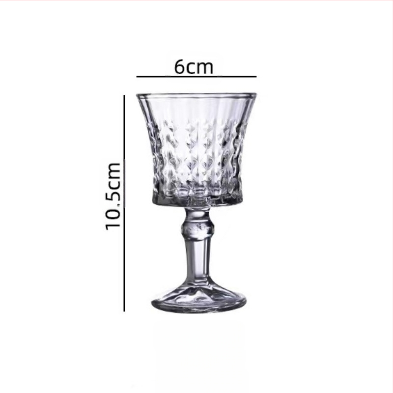 Релефна чаша за вино с винтидж чаша, висококачествена чаша без олово, чаша за шампанско с диаманти, резбована чаша за вино